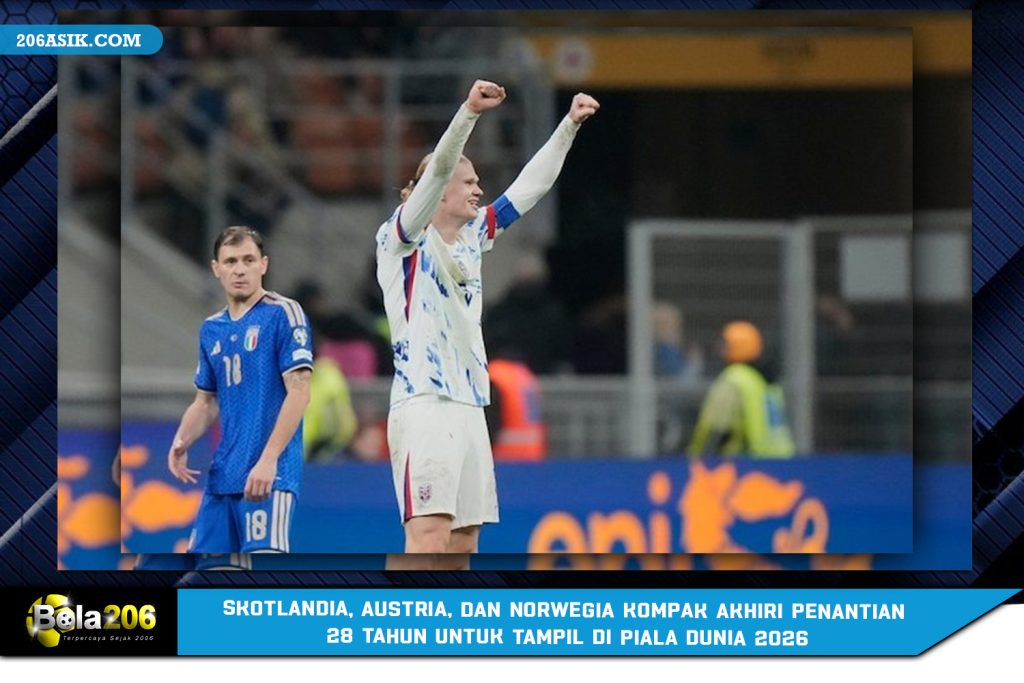 Skotlandia, Austria, dan Norwegia Kompak Akhiri Penantian 28 Tahun untuk Tampil di Piala Dunia 2026