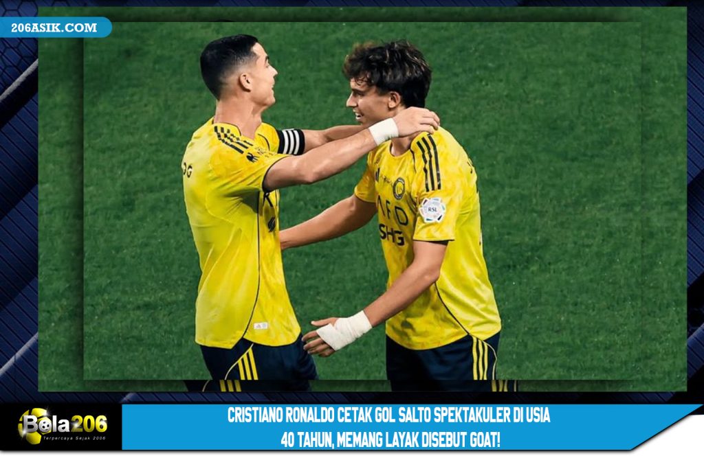 Cristiano Ronaldo Cetak Gol Salto Spektakuler di Usia 40 Tahun, Memang Layak Disebut GOAT!