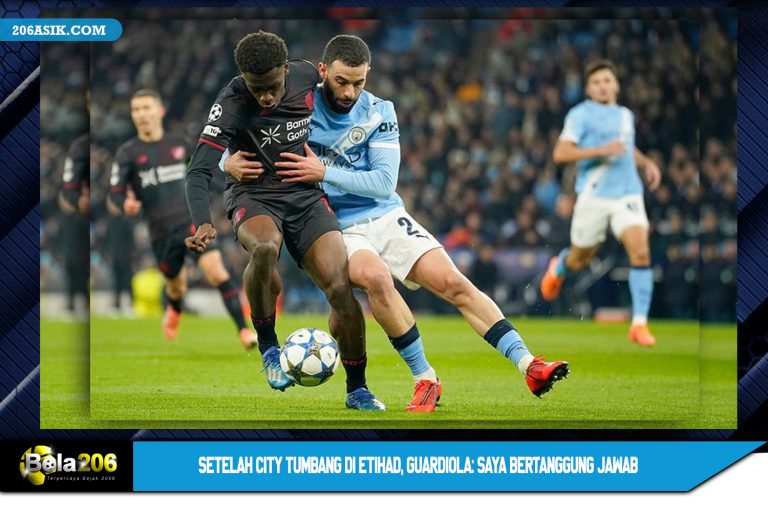 Setelah City Tumbang di Etihad, Guardiola: Saya Bertanggung Jawab
