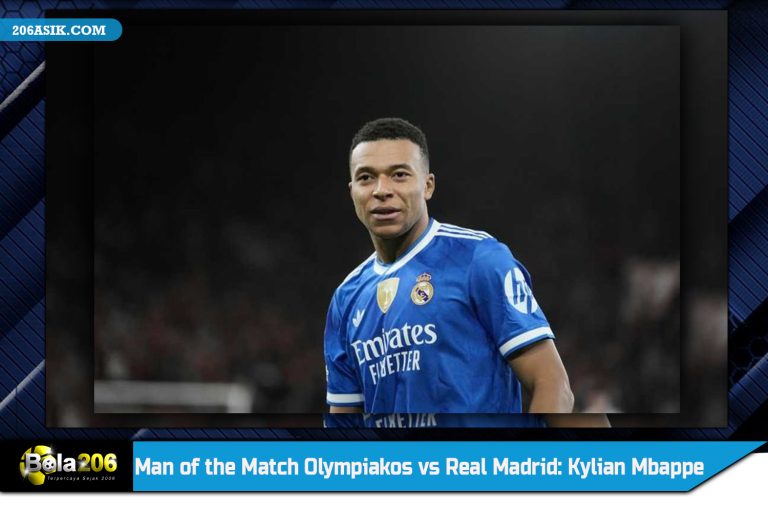 Man of the Match Olympiakos vs Real Madrid: Kylian Mbappe