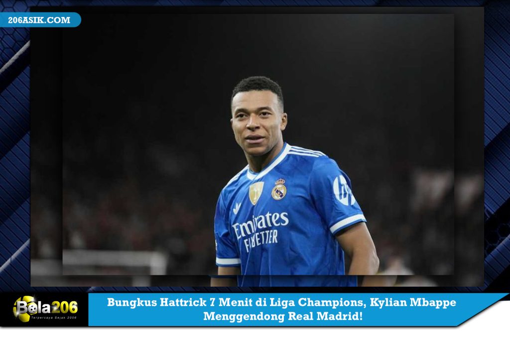 Bungkus Hattrick 7 Menit di Liga Champions, Kylian Mbappe Menggendong Real Madrid!