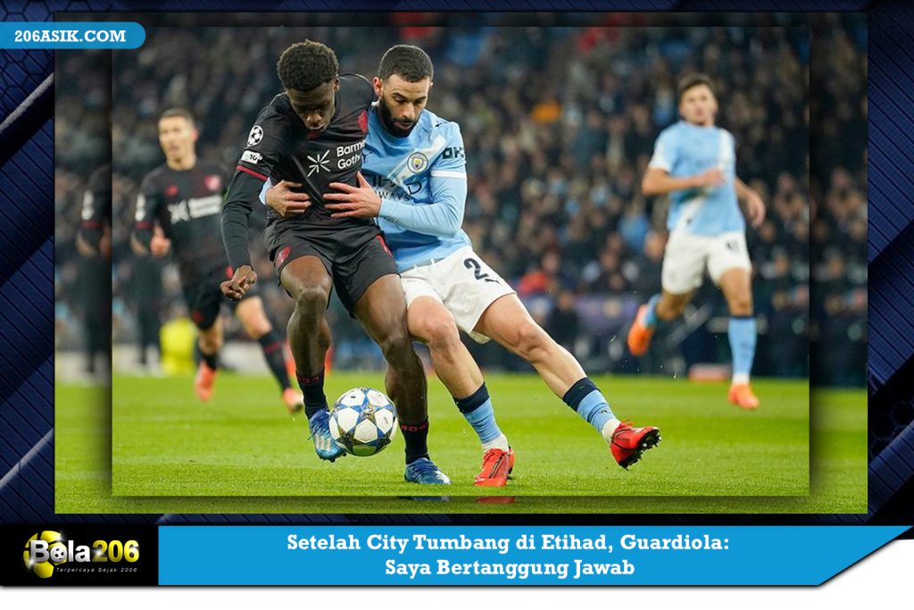 Setelah City Tumbang di Etihad, Guardiola: Saya Bertanggung Jawab
