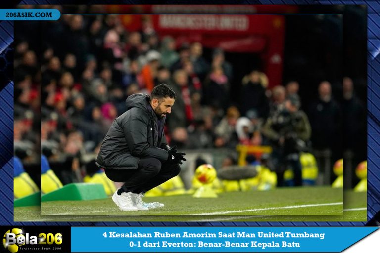 4 Kesalahan Ruben Amorim Saat Man United Tumbang 0-1 dari Everton: Benar-Benar Kepala Batu