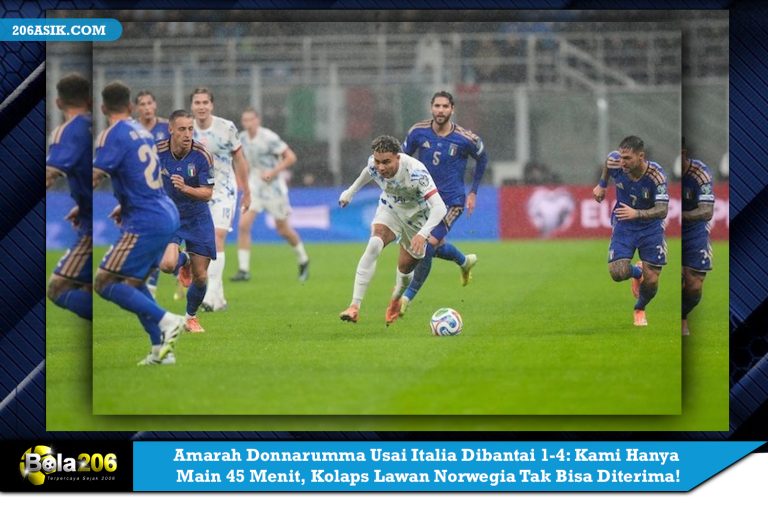 Amarah Donnarumma Usai Italia Dibantai 1-4: Kami Hanya Main 45 Menit, Kolaps Lawan Norwegia Tak Bisa Diterima!