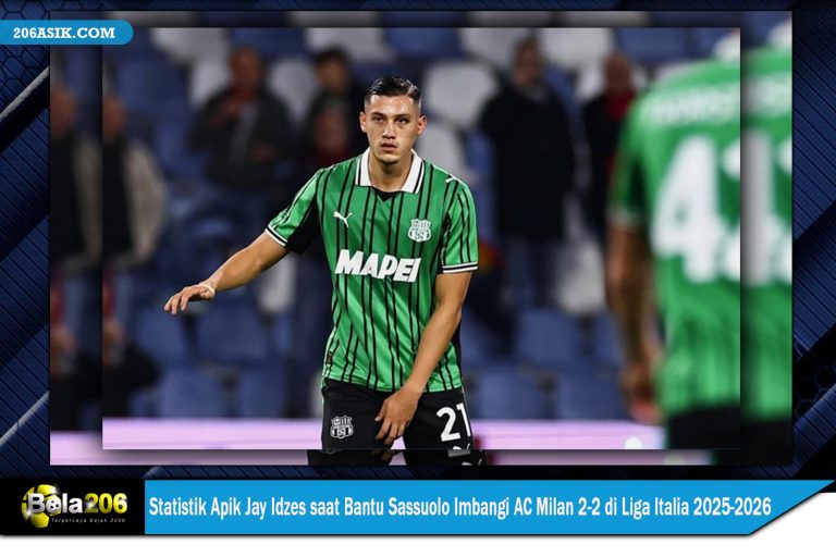 Statistik Apik Jay Idzes saat Bantu Sassuolo Imbangi AC Milan 2-2 di Liga Italia 2025-2026