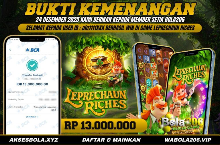 BUKTI KEMENANGAN MEMBER BOLA206 TANGGAL 24 DESEMBER 2025