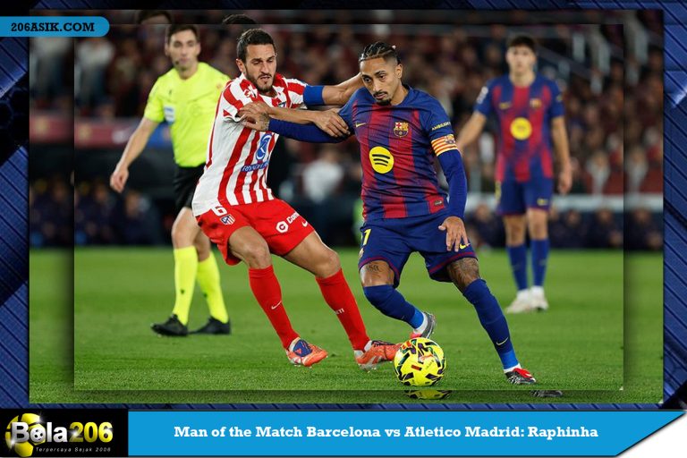 Man of the Match Barcelona vs Atletico Madrid: Raphinha