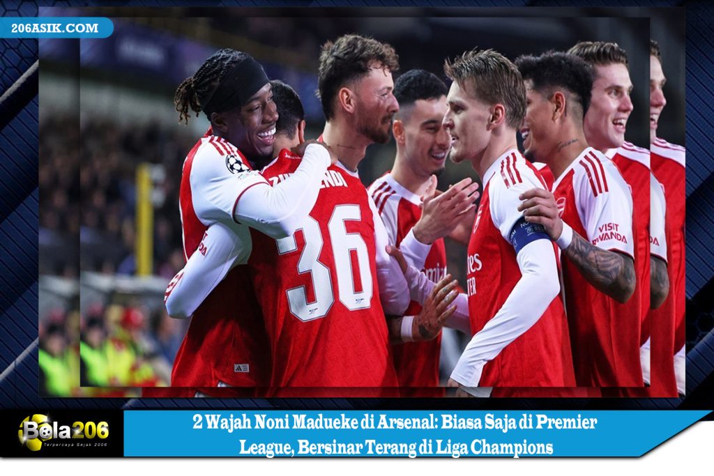 2 Wajah Noni Madueke di Arsenal: Biasa Saja di Premier League, Bersinar Terang di Liga Champions