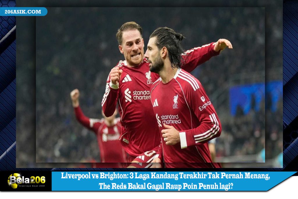 Liverpool vs Brighton: 3 Laga Kandang Terakhir Tak Pernah Menang, The Reds Bakal Gagal Raup Poin Penuh lagi?