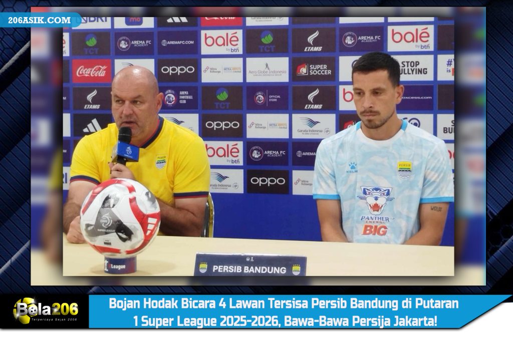 Bojan Hodak Bicara 4 Lawan Tersisa Persib Bandung di Putaran 1 Super League 2025-2026, Bawa-Bawa Persija Jakarta!
