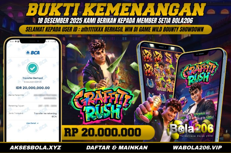 BUKTI KEMENANGAN MEMBER BOLA206 TANGGAL 18 DESEMBER 2025