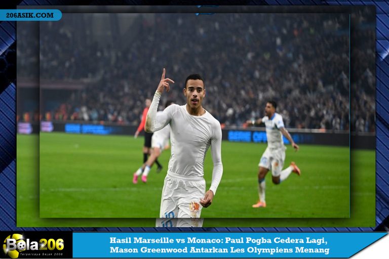 Hasil Marseille vs Monaco: Paul Pogba Cedera Lagi, Mason Greenwood Antarkan Les Olympiens Menang