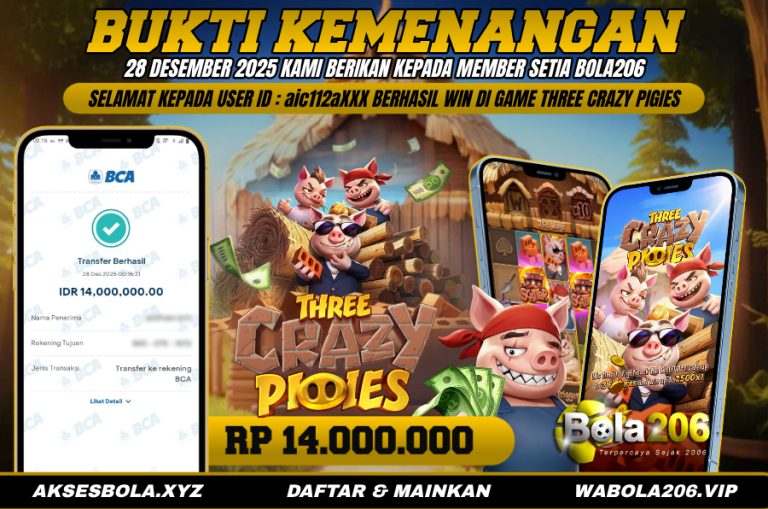 BUKTI KEMENANGAN MEMBER BOLA206 TANGGAL 28 DESEMBER 2025
