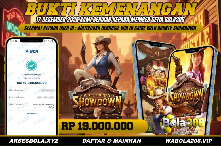 BUKTI KEMENANGAN MEMBER BOLA206 TANGGAL 17 DESEMBER 2025