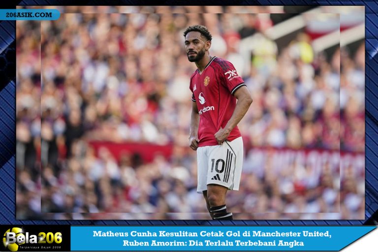 Matheus Cunha Kesulitan Cetak Gol di Manchester United, Ruben Amorim: Dia Terlalu Terbebani Angka