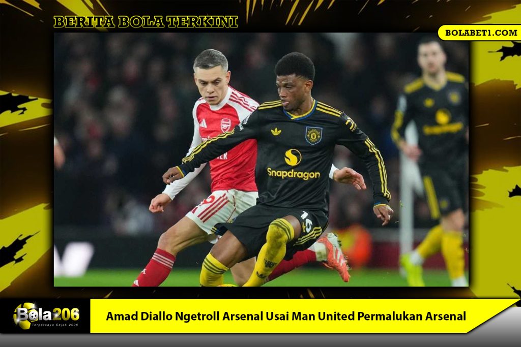 Amad Diallo Ngetroll Fans Arsenal Usai Man United Permalukan Arsenal