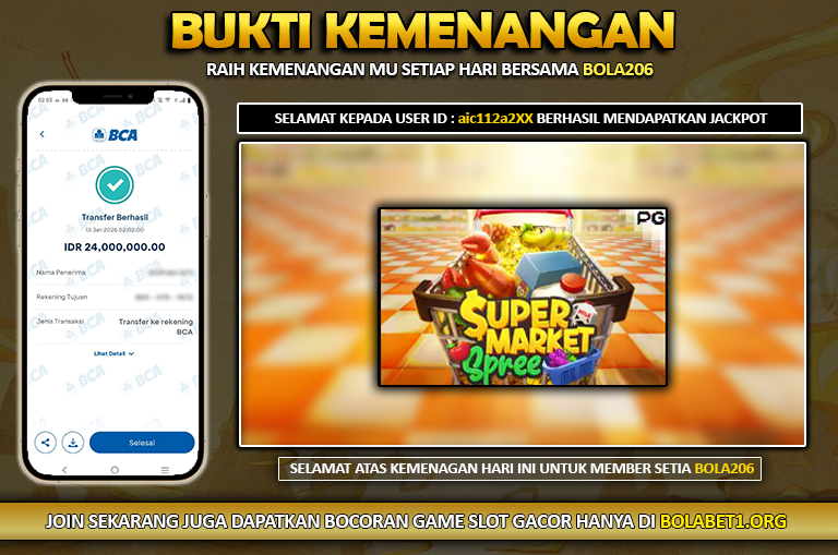 BUKTI KEMENANGAN MEMBER BOLA206 TANGGAL 13 JANUARI 2026