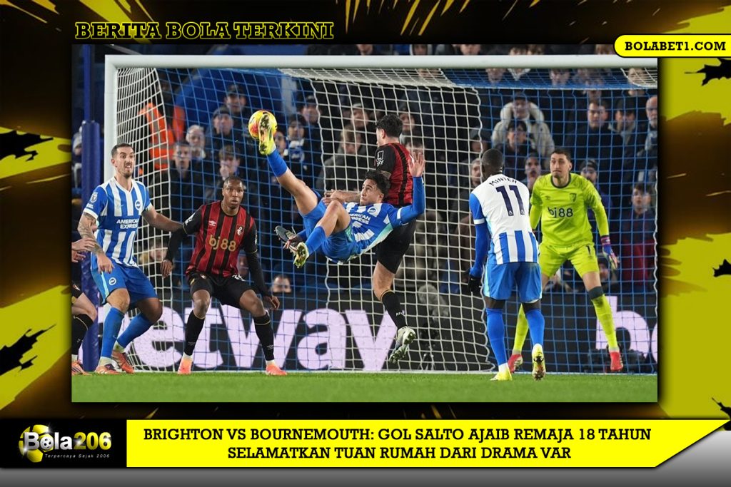 Brighton vs Bournemouth: Gol Salto Ajaib Remaja 18 Tahun Selamatkan Tuan Rumah dari Drama VAR