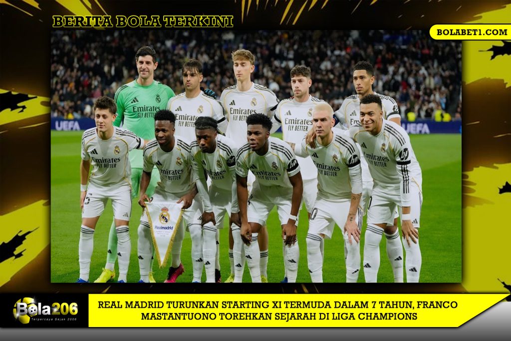 Real Madrid Turunkan Starting XI Termuda dalam 7 Tahun, Franco Mastantuono Torehkan Sejarah di Liga Champions
