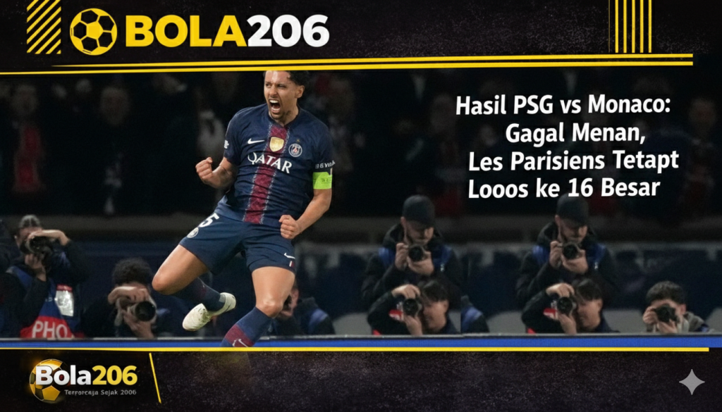 Hasil PSG vs Monaco: Gagal Menang, Les Parisiens Tetap Lolos ke 16 Besar