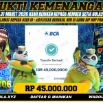 Bukti kemenangan pemain Hip Hop Panda