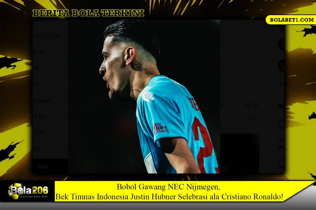 Bobol Gawang NEC Nijmegen, Bek Timnas Indonesia Justin Hubner Selebrasi ala Cristiano Ronaldo!