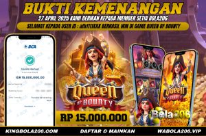 BUKTI KEMENANGAN MEMBER BOLA206 TANGGAL 27 APRIL 2026
