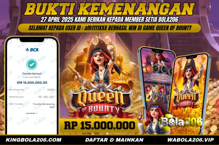 BUKTI KEMENANGAN MEMBER BOLA206 TANGGAL 27 APRIL 2026