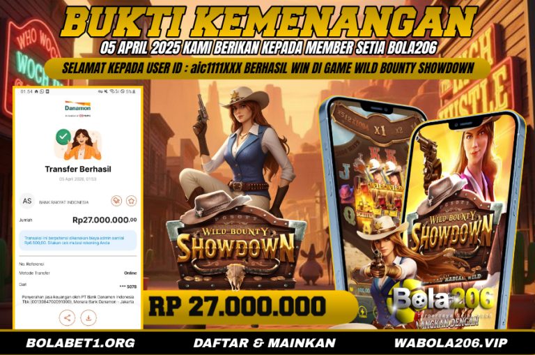 BUKTI KEMENANGAN MEMBER BOLA206 TANGGAL 05 APRIL 2026