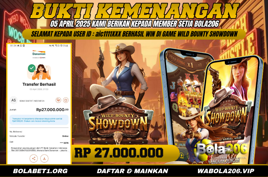 BUKTI KEMENANGAN MEMBER BOLA206 TANGGAL 05 APRIL 2026