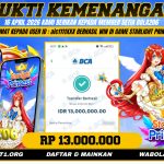 BUKTI KEMENANGAN MEMBER BOLA206 TANGGAL 16 APRIL 2026