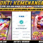 BUKTI KEMENANGAN MEMBER BOLA206 TANGGAL 25 APRIL 2026