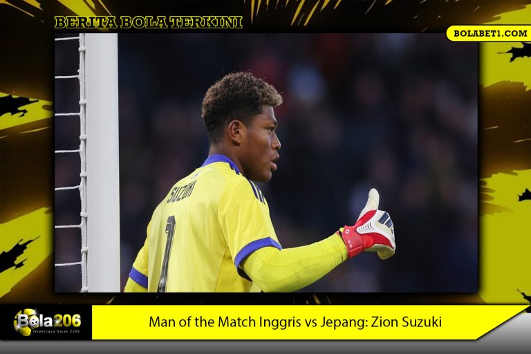 Man of the Match Inggris vs Jepang: Zion Suzuki
