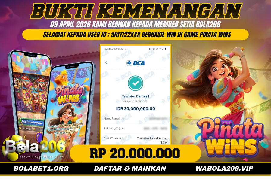 BUKTI KEMENANGAN MEMBER BOLA206 TANGGAL 09 APRIL 2026
