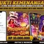 BUKTI KEMENANGAN MEMBER BOLA206 TANGGAL 22 APRIL 2026