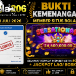 BUKTI KEMENANGAN MEMBER BOLA206 TANGGAL 01 JULI 2026