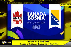 Prediksi Piala Dunia 2026: Kanada vs Bosnia dan Herzegovina 13 Juni 2026