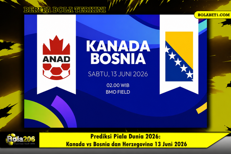 Prediksi Piala Dunia 2026: Kanada vs Bosnia dan Herzegovina 13 Juni 2026