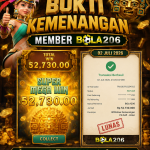 BUKTI KEMENANGAN MEMBER BOLA206 TANGGAL 02 JULI 2026
